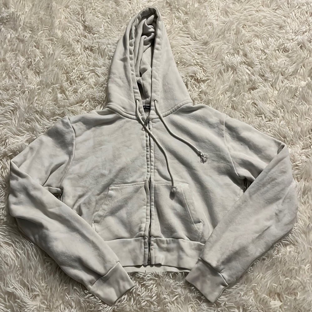 White cropped brandy jacket